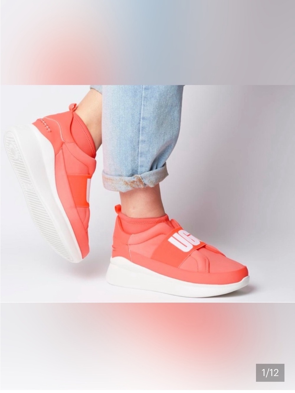 UGG Coral Slip-On Sneakers with Bold Logo